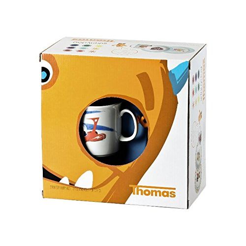  Thomas Astronauten Kindergeschirr 3tlg. aus Porzellan ** Made in Germany by Porzellan (Rosenthal Group) + gratis Glueckwunschkarte