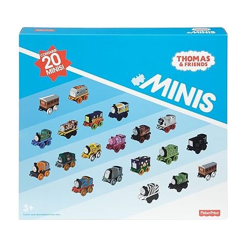  Thomas & Friends MINIS Toy Train 20 Pack for Kids Miniature Engines & Railway Vehicles for Preschool Pretend Play (Amazon Exclusive)