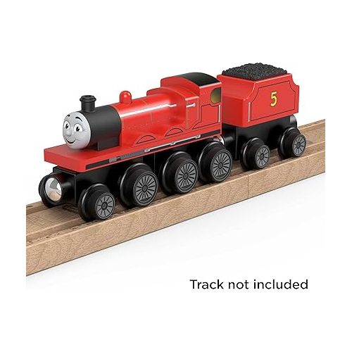  Thomas & Friends Wooden Railway Toy Train James Push-Along Wood Engine & Coal Car for Toddlers & Preschool Kids Ages 2+ Years (Amazon Exclusive)