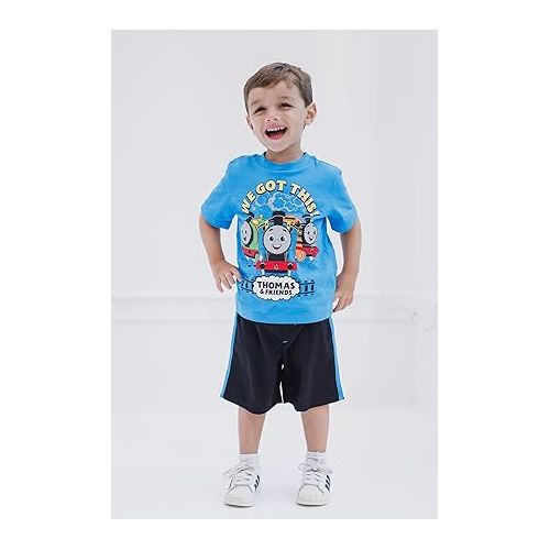  Thomas & Friends Tank Engine Graphic T-Shirt and Shorts Outfit Set Infant to Big Kid