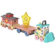 ?Thomas & Friends Diecast Toy Train, Shivery Delivery Sandy the Rail Speeder & Brake Car Bruno for Preschool Kids Ages 3+ Years