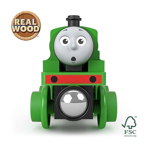  Thomas & Friends Wooden Railway Toy Train Percy Push-Along Wood Engine for Toddlers & Preschool Kids Ages 2+ Years (Amazon Exclusive)