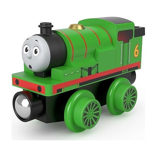  Thomas & Friends Wooden Railway Toy Train Percy Push-Along Wood Engine for Toddlers & Preschool Kids Ages 2+ Years (Amazon Exclusive)