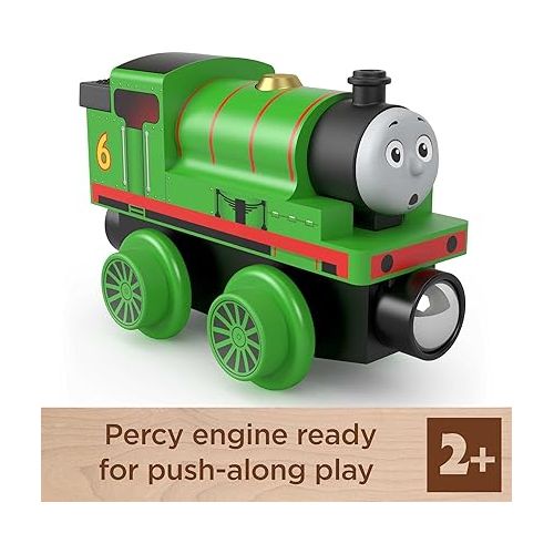  Thomas & Friends Wooden Railway Toy Train Percy Push-Along Wood Engine for Toddlers & Preschool Kids Ages 2+ Years (Amazon Exclusive)