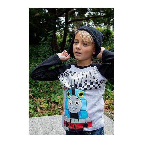  Thomas & Friends Tank Engine Boys 2 Pack Long Sleeve Graphic T-Shirt Raglan