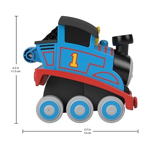  Thomas & Friends Racing Toy Train, Press 'n Go Stunt Thomas Engine for Toddler & Preschool Pretend Play ?Ages 2+ Years