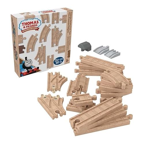  Thomas & Friends Wooden Railway Toy Track Set, Expansion Clackety Track Pack, 22 Wood Pieces for Preschool Kids Ages 3+ Years? (Amazon Exclusive)