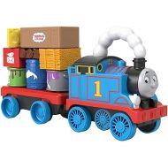 Thomas & Friends Wobble Cargo Stacker Train, Push-Along Engine with Stacking Blocks for Toddlers and Kids Ages 2 Years and up