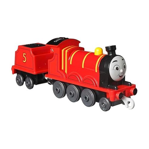  Thomas & Friends Fisher-Price die-cast Push-Along James Toy Train Engine for Preschool Kids Ages 3+