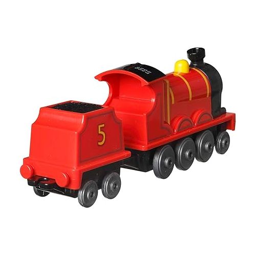  Thomas & Friends Fisher-Price die-cast Push-Along James Toy Train Engine for Preschool Kids Ages 3+