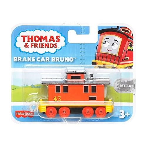  Thomas & Friends Toy Train, Brake Car Bruno Diecast Metal Push-Along Vehicle for Preschool Pretend Play Ages 3+ Years