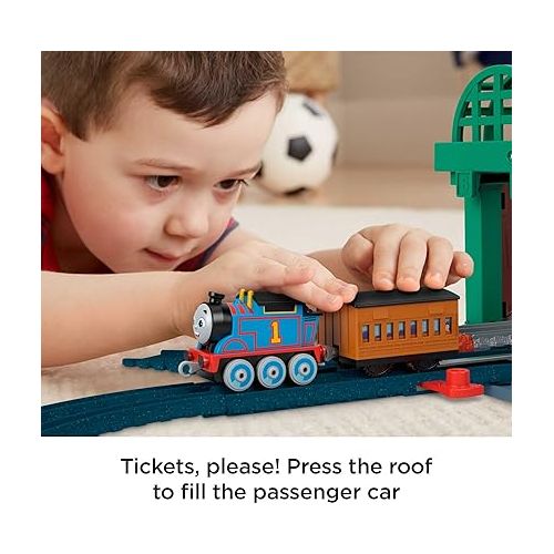  Thomas & Friends Diecast Toy Train & Track Set Knapford Station 2-in-1 Playset & Storage Case for Preschool Kids Ages 3+ Years?