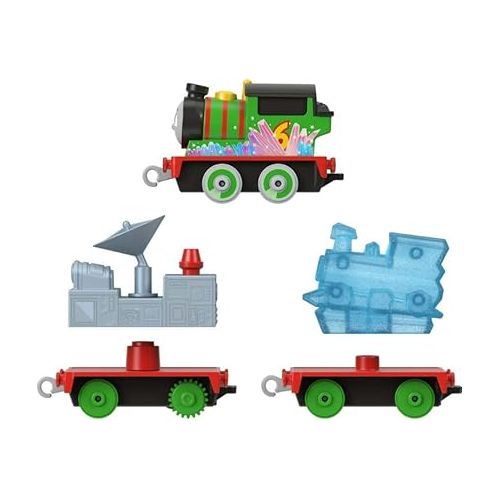  Thomas and Friends Push Along Track Bundle- 5 Pc Set with 2 Thomas Push Along Trains and Tracks, Percy Train, Daniel Tiger Stickers, More | Thomas The Train Track Kit