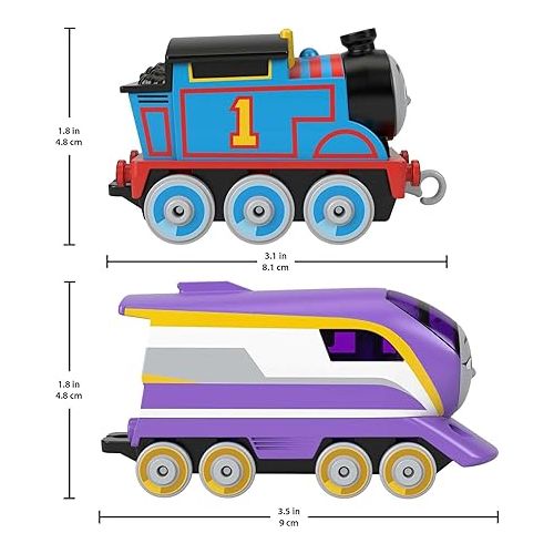  Thomas & Friends Diecast Toy Train Set Race for the Sodor Cup with Thomas & Kana Engines & Track for Preschool Kids Ages 3+ Years