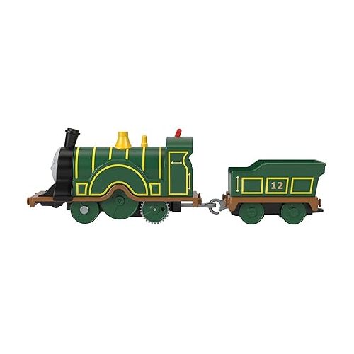  Thomas & Friends Motorized Toy Train Emily Battery-Powered Engine with Tender for Preschool Pretend Play Ages 3+ Years