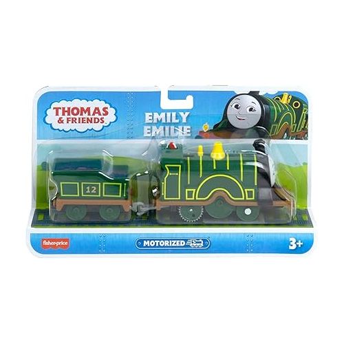  Thomas & Friends Motorized Toy Train Emily Battery-Powered Engine with Tender for Preschool Pretend Play Ages 3+ Years