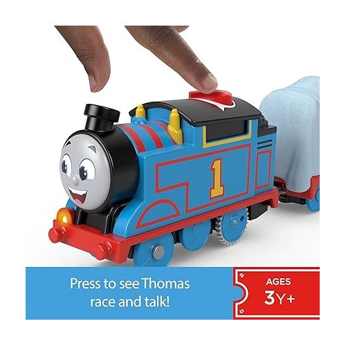  Thomas & Friends Motorized Toy Train Talking Thomas Engine with Sounds & Phrases Plus Cargo for Preschool Kids Ages 3+ Years