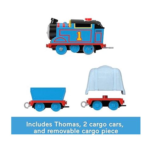  Thomas & Friends Motorized Toy Train Talking Thomas Engine with Sounds & Phrases Plus Cargo for Preschool Kids Ages 3+ Years