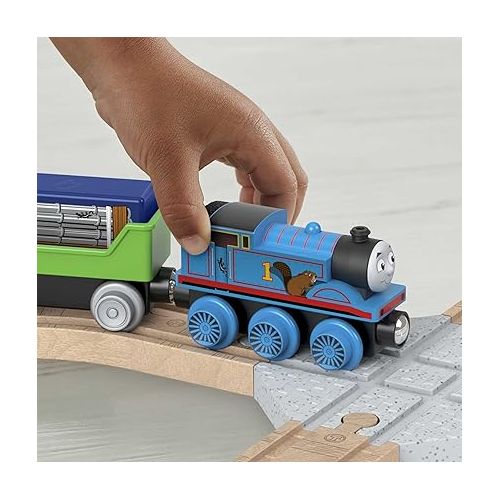 Thomas & Friends Wooden Railway Toy Train Set Figure 8 Track Pack with Thomas Wood Engine for Preschool Kids Ages 3+ Years (Amazon Exclusive)