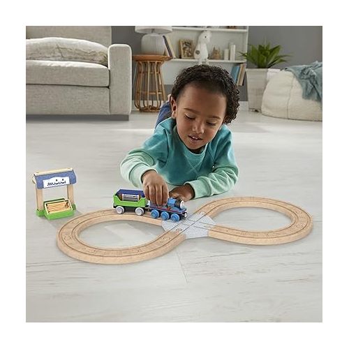  Thomas & Friends Wooden Railway Toy Train Set Figure 8 Track Pack with Thomas Wood Engine for Preschool Kids Ages 3+ Years (Amazon Exclusive)