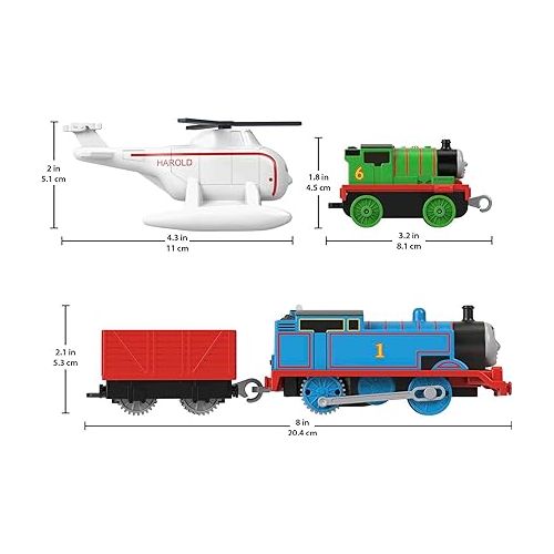  Thomas & Friends Multi-Level Track Set Trains & Cranes Super Tower with Thomas & Percy Engines plus Harold for Preschool Kids Ages 3+ Years (Amazon Exclusive)