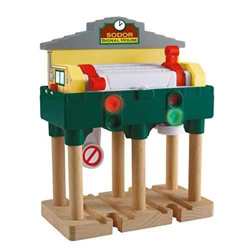  Fisher-Price Thomas & Friends Wooden Railway, Deluxe Over-The-Track Signal - Battery Operated