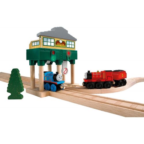  Fisher-Price Thomas & Friends Wooden Railway, Deluxe Over-The-Track Signal - Battery Operated