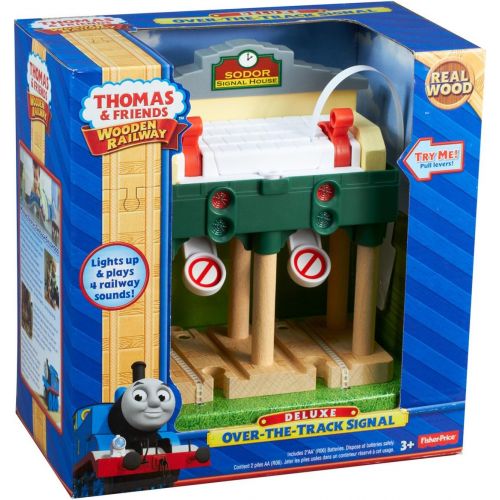  Fisher-Price Thomas & Friends Wooden Railway, Deluxe Over-The-Track Signal - Battery Operated