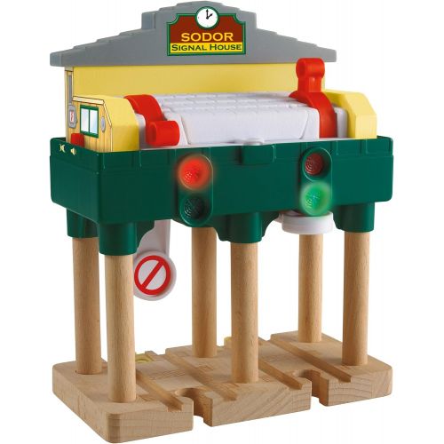  Fisher-Price Thomas & Friends Wooden Railway, Deluxe Over-The-Track Signal - Battery Operated