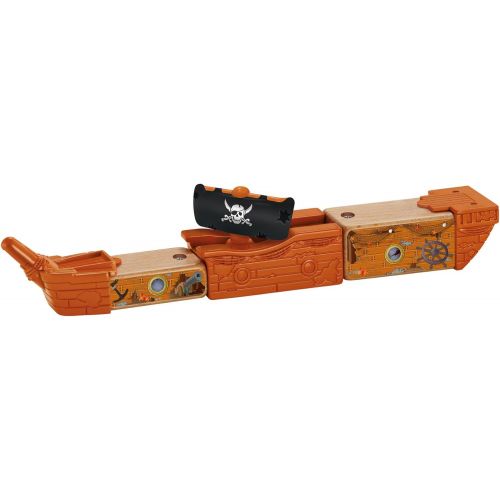  Fisher-Price Thomas & Friends Wooden Railway, Pirate Ship Delivery Train Set