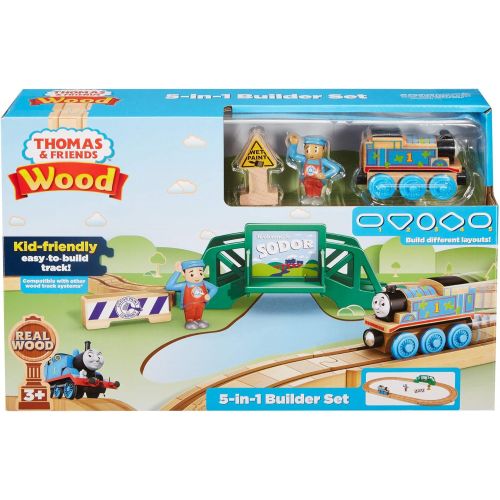  Fisher-Price Thomas & Friends Wood, 5-in-1 Builder Set