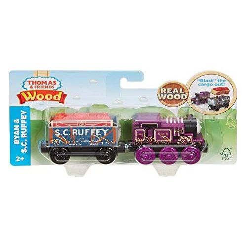  Thomas & Friends Fisher-Price Wood Ryan Engine & S.C. Ruffey Cargo Set