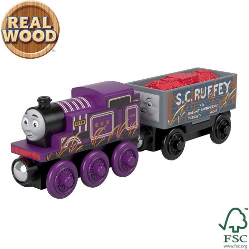  Thomas & Friends Fisher-Price Wood Ryan Engine & S.C. Ruffey Cargo Set