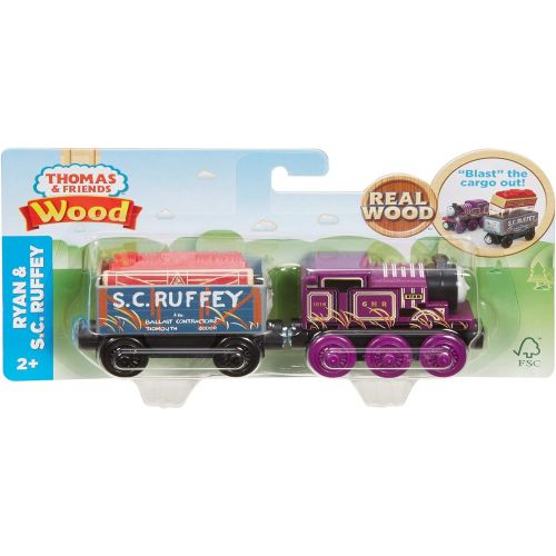  Thomas & Friends Fisher-Price Wood Ryan Engine & S.C. Ruffey Cargo Set