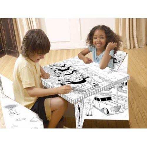  토마스와친구들 기차 장난감Thomas & Friends Color Me Colorable Drawing Table and Chairs Set (Thomas The Train)