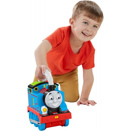  토마스와친구들 기차 장난감Fisher-Price Thomas & Friends Storytime Thomas - UK English Edition, Interactive Push-Along Train with Lights, Music and Stories for Preschool Kids