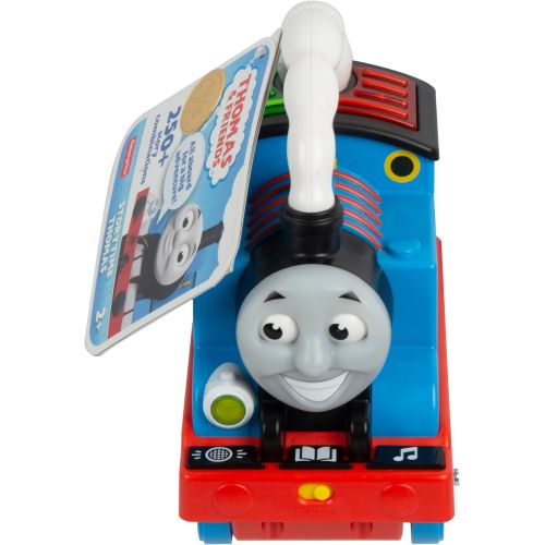  토마스와친구들 기차 장난감Fisher-Price Thomas & Friends Storytime Thomas - UK English Edition, Interactive Push-Along Train with Lights, Music and Stories for Preschool Kids