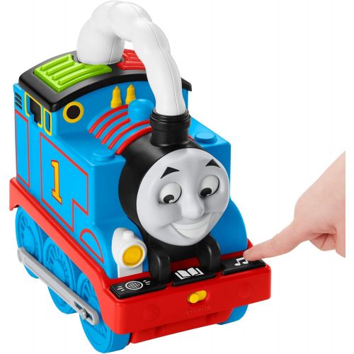  토마스와친구들 기차 장난감Fisher-Price Thomas & Friends Storytime Thomas - UK English Edition, Interactive Push-Along Train with Lights, Music and Stories for Preschool Kids