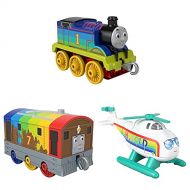 토마스와친구들 기차 장난감Thomas & Friends Thomas, Toby & Harold Set ? Push-Along Rainbow Train Engines and Helicopter Vehicle for Preschool Kids Ages 3 Years and Up