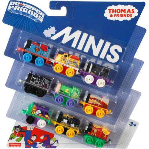  토마스와친구들 기차 장난감Fisher-Price Thomas & Friends MINIS, DC Super Friends #1 (9-Pack)