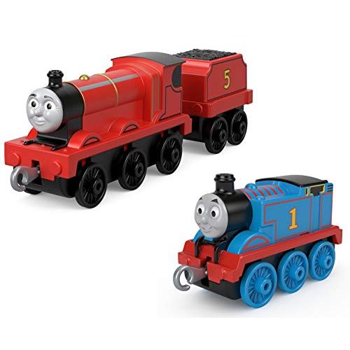  토마스와친구들 기차 장난감Thomas & Friends - Thomas & James Set of 2 Push-Along Train Engines for Preschool Kids Ages 3 Years and Up