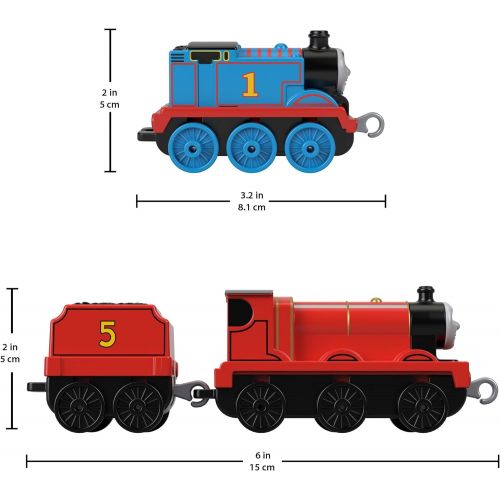  토마스와친구들 기차 장난감Thomas & Friends - Thomas & James Set of 2 Push-Along Train Engines for Preschool Kids Ages 3 Years and Up