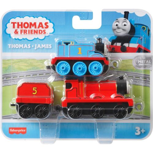  토마스와친구들 기차 장난감Thomas & Friends - Thomas & James Set of 2 Push-Along Train Engines for Preschool Kids Ages 3 Years and Up