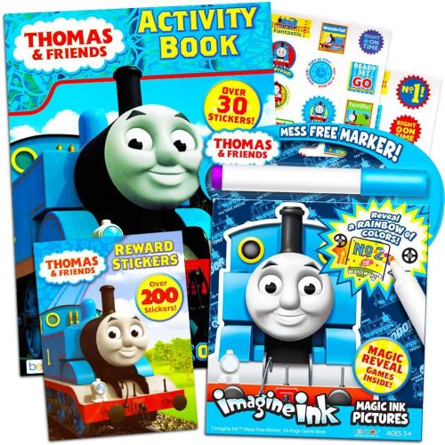  토마스와친구들 기차 장난감Thomas & Friends Thomas the Train Imagine Ink Book and Sticker Book Set (2 Books and Mess Free Marker)