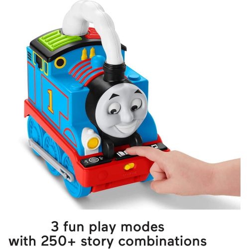  토마스와친구들 기차 장난감Thomas & Friends Storytime Thomas, interactive push-along train with lights, music and stories for toddlers and preschool kids ages 2 years and older, Multicolor, GPD83