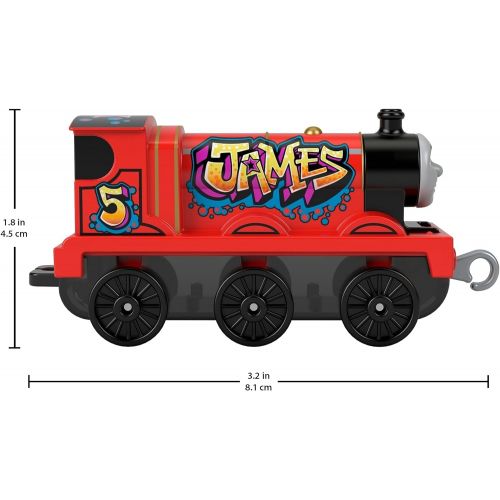  토마스와친구들 기차 장난감Thomas & Friends Graffiti James Push-Along Train Engine for Preschool Kids Ages 3 Years and Up