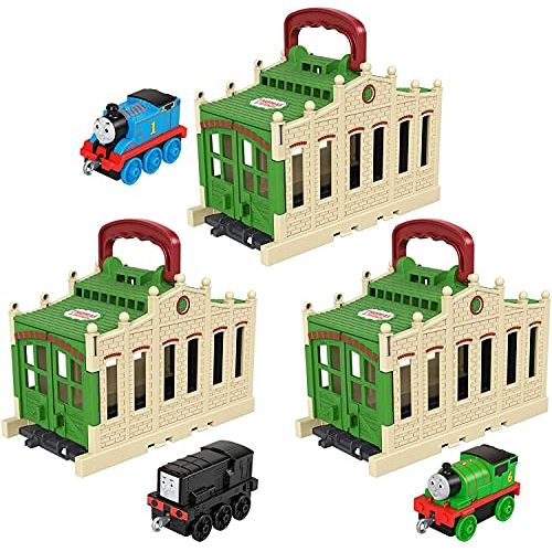  토마스와친구들 기차 장난감Thomas & Friends Connect & Go shed and Push-Along Train Engines for Preschool Kids Ages 3 Years and up , Green