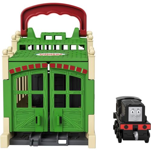 토마스와친구들 기차 장난감Thomas & Friends Connect & Go shed and Push-Along Train Engines for Preschool Kids Ages 3 Years and up , Green