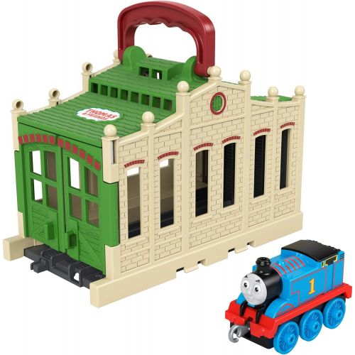  토마스와친구들 기차 장난감Thomas & Friends Connect & Go shed and Push-Along Train Engines for Preschool Kids Ages 3 Years and up , Green