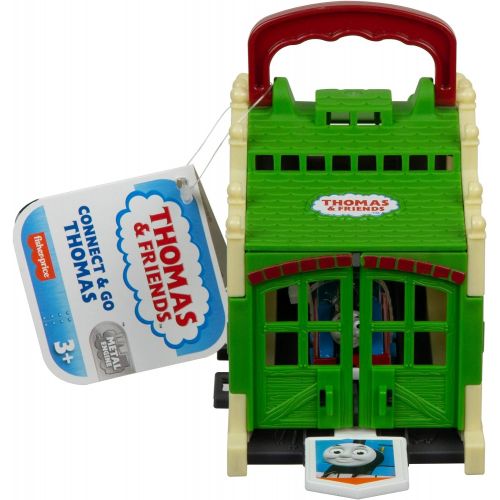  토마스와친구들 기차 장난감Thomas & Friends Connect & Go Thomas Shed, Push-Along Train Engine with take-Along Storage shed for Preschool Kids Ages 3 Years and up